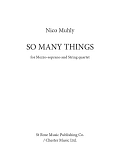 So Many Things (Mezzo-Soprano and String Quartet) - Score & Parts