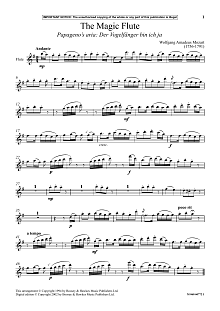 Papageno's Aria: Der Vogelfanger Bin Ich Ja (from The Magic Flute) 