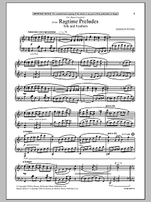 Silk And Feathers (from Ragtime Preludes) 