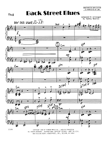 Back Street Blues - Piano 