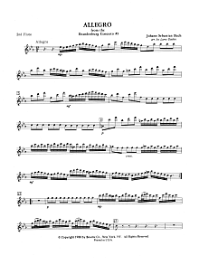 Allegro from Brandenburg Concerto No. 3 - 2nd Flute 