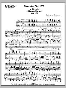 Sonata No. 29 In B-flat Major (hammerklavier), Op. 106 