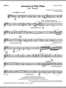 Awesome In This Place (with Worthy) - Violin 2 
