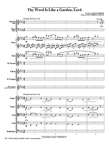 Thy Word Is Like A Garden, Lord - Full Score 