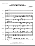 Proclamation Of Praise - Score