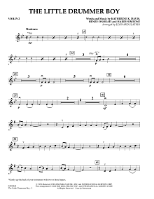 The Little Drummer Boy - Violin 2 