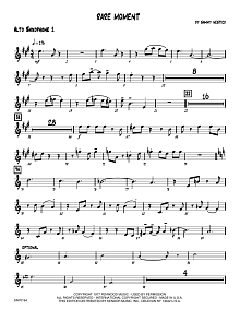 Rare Moment - 1st Eb Alto Saxophone 