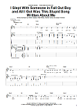 I Slept With Someone In Fall Out Boy And All I Got Was This Stupid Song Written About Me