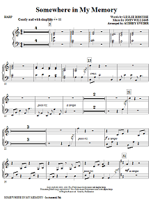 Somewhere in My Memory (arr. Audrey Snyder) - Harp 