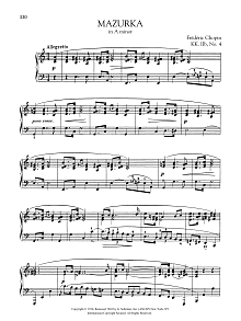 Mazurka in A minor, KK. IIb, No. 4 