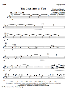 The Greatness Of You - Violin 2 