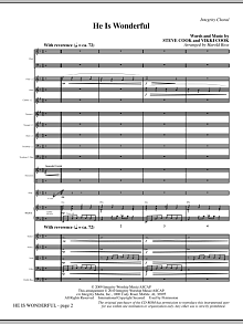 He Is Wonderful - Full Score 