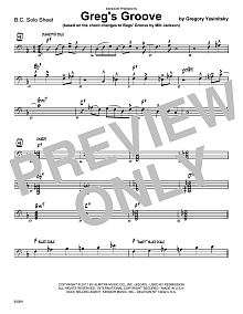 Greg's Groove - Solo Sheet - Trombone 