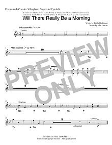 Will There Really Be A Morning - Percussion 1 