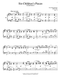 Six Children's Pieces (Kinderstucke), Op. 72