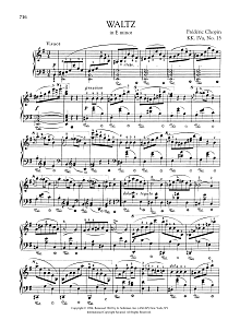 Waltz in E minor, KK. IVa, No. 15 