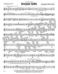 Simple Gifts - 1st Baritone T.C. 