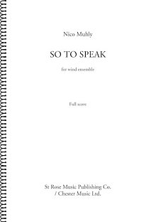 So To Speak - Full Score 