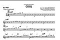 Cool (from West Side Story) - C Solo Sheet