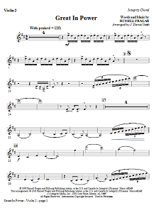 Great In Power - Violin 2 