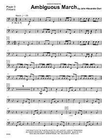 Ambiguous March - Percussion 3 