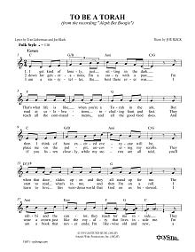To Be A Torah 