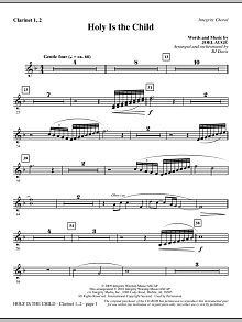 Holy Is The Child - Clarinet 1 & 2 
