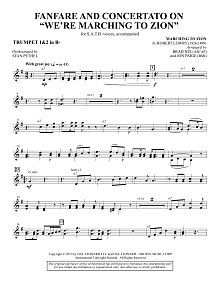 Fanfare and Concertato on "We're Marching to Zion" - Bb Trumpet 1,2 