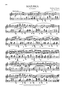 Mazurka in A minor, Op. 59, No. 1 