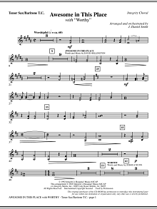 Awesome In This Place (with Worthy) - Bb Tenor Sax/Baritone TC 