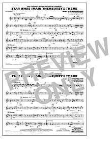 Star Wars Main Theme/Rey's Theme (from The Force Awakens) - Bb Tenor Sax 