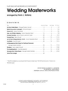 Wedding Masterworks - Flute - Flute 