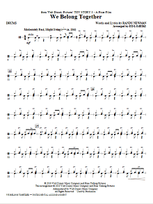 We Belong Together (from Toy Story 3) - Drums 