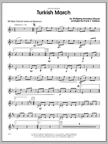 Turkish March - Bb Bass Clarinet 