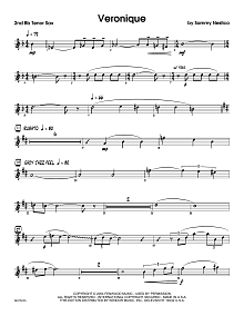 Veronique - 2nd Bb Tenor Saxophone 