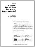 Contest Ensembles For Young Percussionists - Full Score