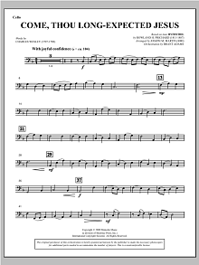 Come, Thou Long-Expected Jesus (from Carols For Choir And Congregation) - Cello 