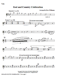God And Country Celebration (Medley) - Cello 