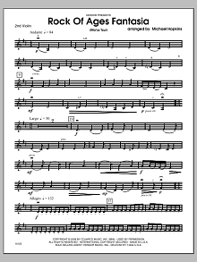 Rock Of Ages Fantasia (Ma'oz Tzur) - Violin 2 
