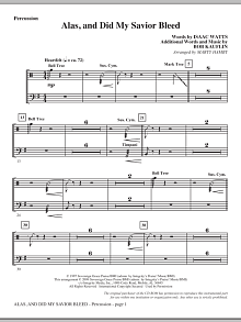 Alas, And Did My Savior Bleed - Percussion 