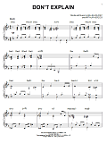 Don't Explain (arr. Brent Edstrom)