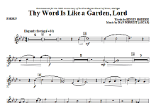 Thy Word Is Like A Garden, Lord - F Horn 