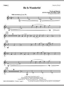 He Is Wonderful - Violin 2 