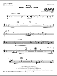 Today (As For Me And My House) - Tenor Sax (sub. Tbn 2) 