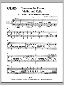 Concerto For Piano, Violin, And Cello (triple Concerto), Op. 56 