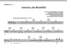 America, The Beautiful - Trombone 1 & 2 