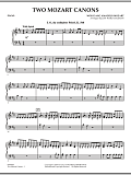 Two Mozart Canons - Piano