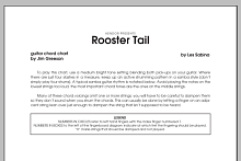 Rooster Tail - Guitar Chord Chart 