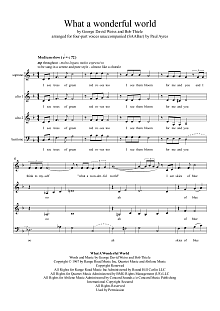 What A Wonderful World (arr. Paul Ayres) 