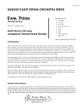 Ewe, Thina (We Walk His Way) - Full Score